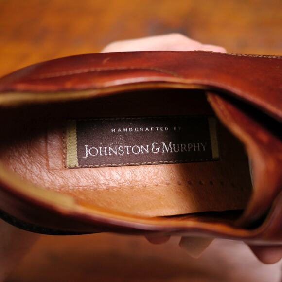JOHNSTON & MURPHY Made in Italy Brown Leather Cap Toe Dress Shoes 9 42.5 main image 9